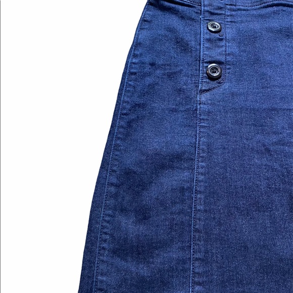 LOFT Blue Denim Jean Vintage A Line Skirt Sz 2P - Picture 4 of 9